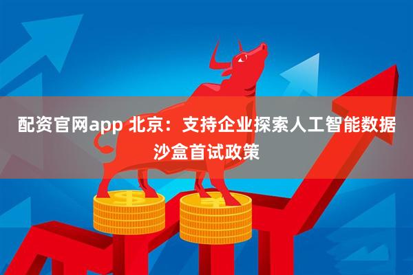 配资官网app 北京：支持企业探索人工智能数据沙盒首试政策
